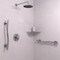Keeney Mfg Smooth Wave Designer Grab Bar, Polished Chrome, 36", 36.00" L, Stainless Steel, Polished Chrome GB2022-36PC - alternate 2